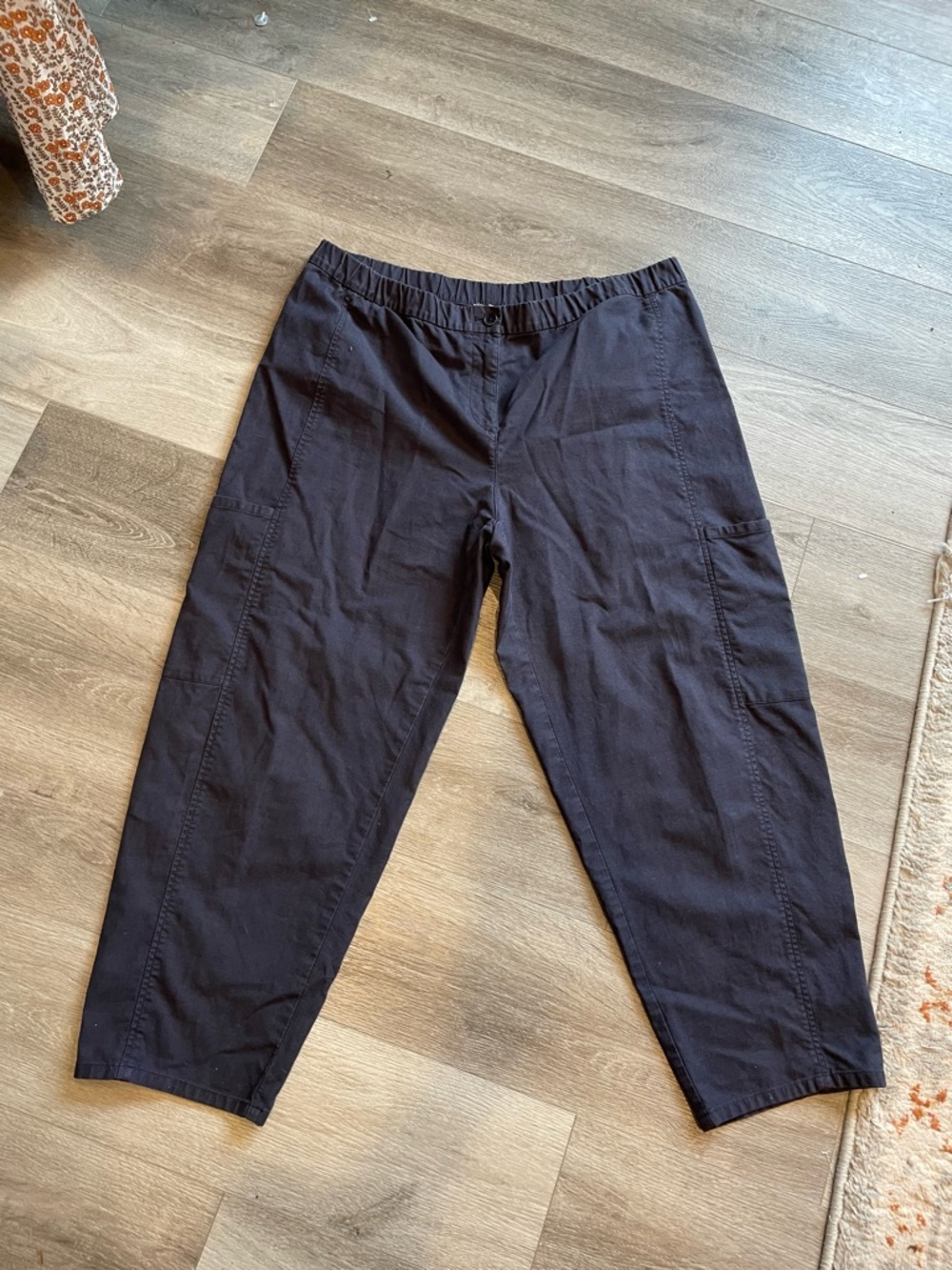 Eileen Fisher Cotton Hemp Stretch Lantern Pant XL
